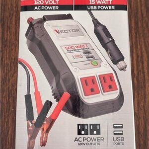 500 Watt Power Inverter - Black and Red